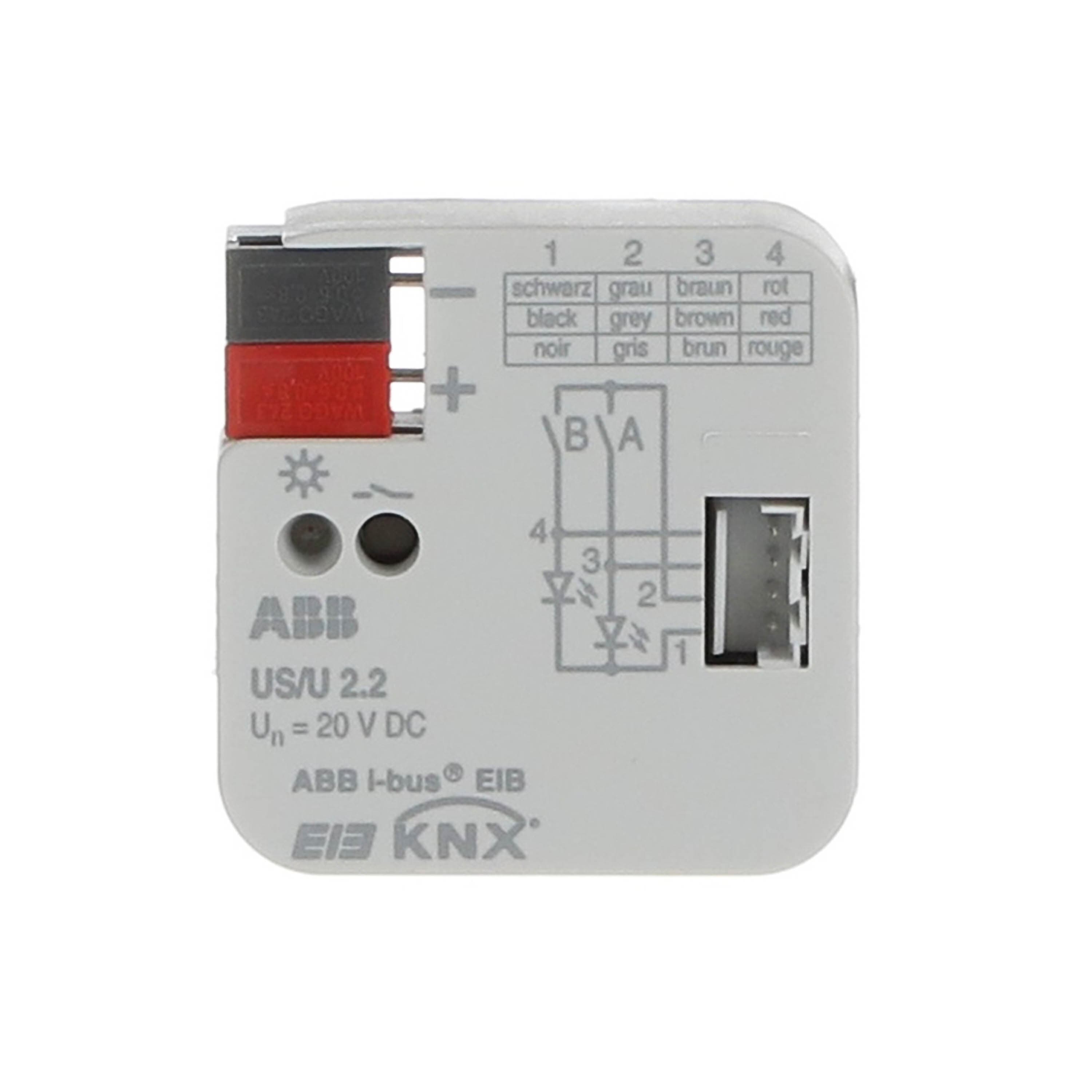 ABB US/U2.2 KNX 2-канальный универсальный модуль входов
